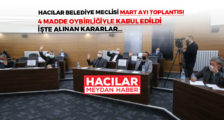 HACILAR BELEDİYESİ MART AYI MECLİSİ YAPILDI